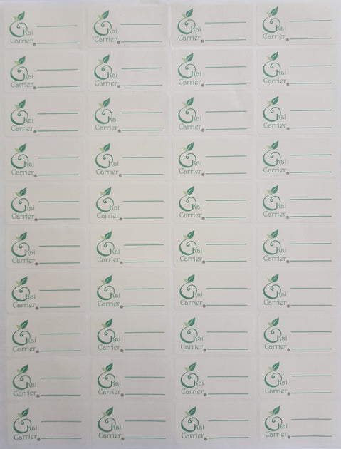 40 Dissolvable labels – Kai Carrier